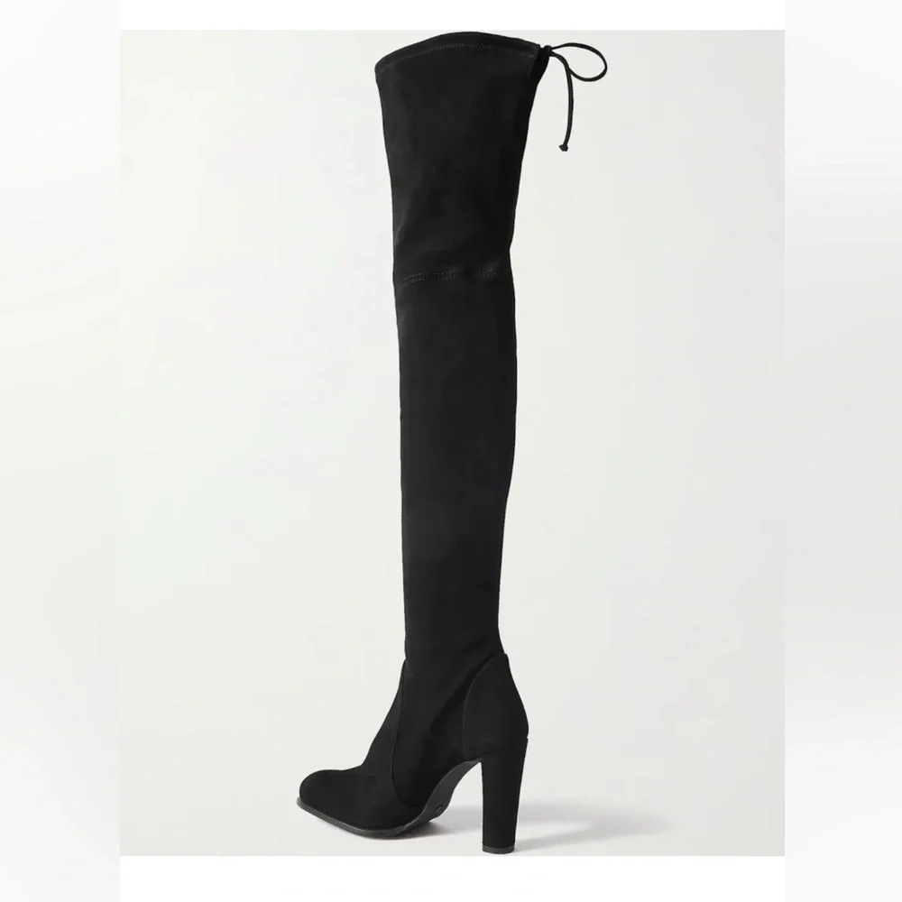 Stuart Weitzman Highland Black Suede Over-the-Knee Boots Women’s Size 8.5 - Picture 2 of 11